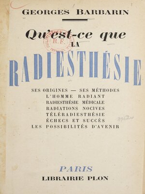 cover image of Qu'est-ce que la radiesthésie ?